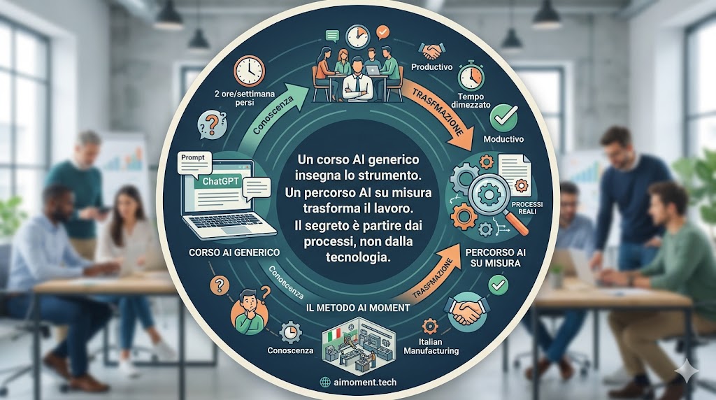Formazione AI generica vs percorso su misura per PMI: le differenze che contano