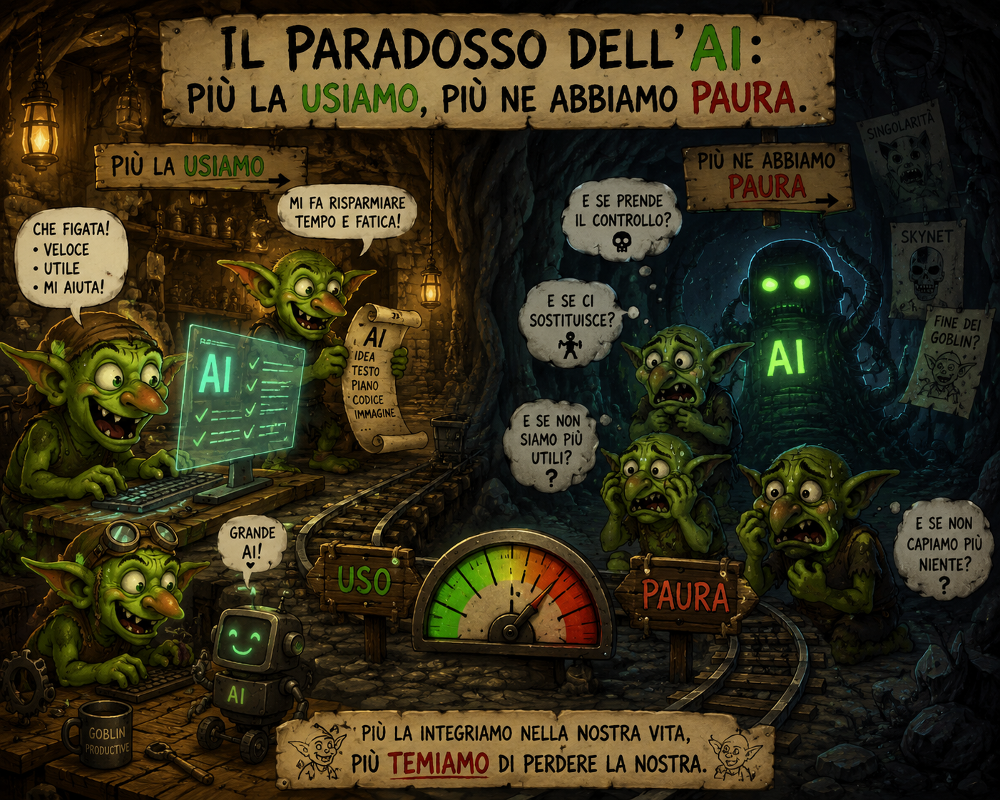 Più usi l'AI, più hai paura di perderla. O di esserne perso.
